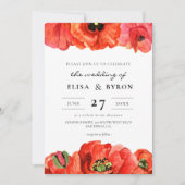 Hochzeit der Roten Popper Einladung (Vorderseite)