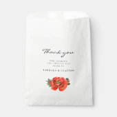 Hochzeit der Roten Popper Geschenktütchen (Vorderseite)