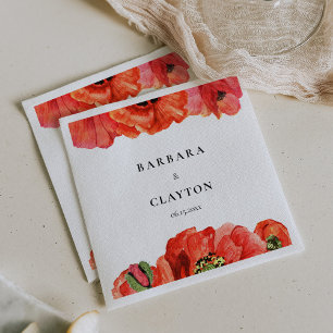 Hochzeit der Roten Popper Serviette