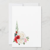 Hochzeit der Roten Rose Einladung (Rückseite)