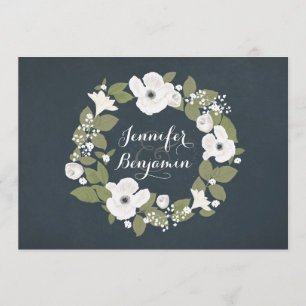 Hochzeit der Rustikalen Flora Einladung