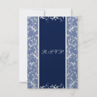 Hochzeit der schicken Damassohne RSVP Standard 3.5 Karte