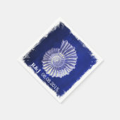 Hochzeit der schicken Marine mit blauen Seehunden Serviette (Ecke)