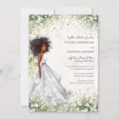 Hochzeit der schwarzen Braut Einladung (Vorderseite)