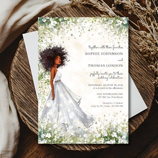 Hochzeit der schwarzen Braut Einladung