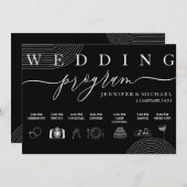 Hochzeit der Schwarzen geometrischen Icon Timeline Programm (Vorne/Hinten)