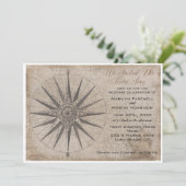 Hochzeit der Seejacht Einladung (Stehend Vorderseite)