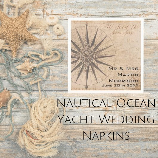 Hochzeit der Seejacht Serviette