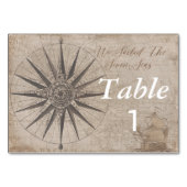 Hochzeit der Seejacht Tischnummer (Rückseite)