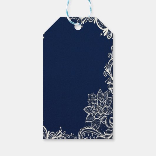 Hochzeit der Seeküste Geschenkanhänger (Rückseite)