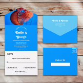 Hochzeit der Seestreitkräfte an der Seeküste All In One Einladung