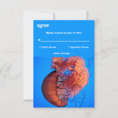 Hochzeit der Seestreitkräfte an der Seeküste RSVP Karte (Vorderseite)