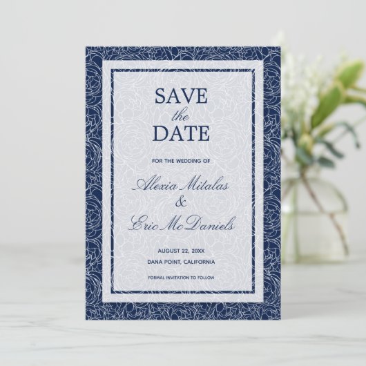 Hochzeit der Seestreitkräfte Save The Date (Stehend Vorderseite)