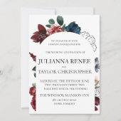 Hochzeit der Seestreitkräfte und der Burgunder-Arc Einladung (Vorderseite)