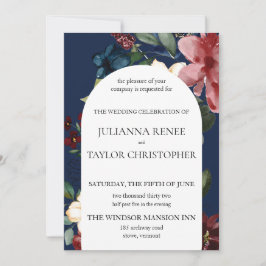 Hochzeit der Seestreitkräfte und der Burgunder-Arc Einladung