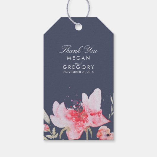 Hochzeit der Seestreitkräfte und der rosa Wasserfa Geschenkanhänger (Vorderseite)