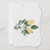 Hochzeit der sizilianischen Zitronen Einladung (Rückseite)