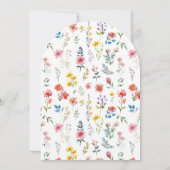 Hochzeit der Sommerarche der Wildblume Watercolor Einladung (Rückseite)