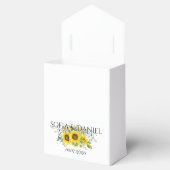 Hochzeit der Sonnenblume, Aquarellblau Wildblume Geschenkschachtel (Geöffnet)