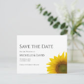 Hochzeit der Sonnenblumen Ankündigungspostkarte (Stehend Vorderseite)