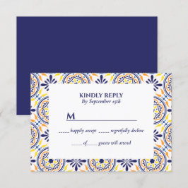 Hochzeit der spanischen Marine Yellow Tile Einladung