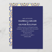 Hochzeit der spanischen Marine Yellow Tile Einladung (Vorne/Hinten)