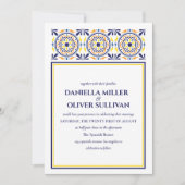 Hochzeit der spanischen Marine Yellow Tile Einladung (Vorderseite)