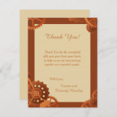 Hochzeit der Steampunk Zahn-Gang-4x5 danken Ihnen Dankeskarte (Vorne/Hinten)
