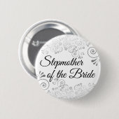 Hochzeit der Stepmutter der Braut Silberfriede Button (Vorne & Hinten)