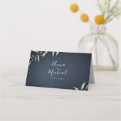 Hochzeit der stimmungsvollen Marine mit minimalem  Platzkarte (Rückseite)