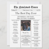 Hochzeit der traditionellen Zeitung Einladung (Vorderseite)