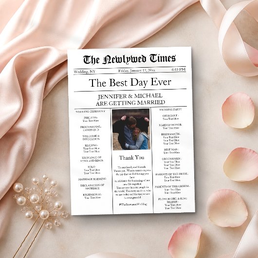 Hochzeit der traditionellen Zeitung Einladung