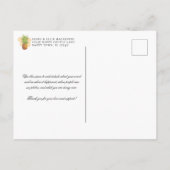 Hochzeit der tropischen Ananas Ankündigungspostkarte (Rückseite)