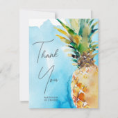 Hochzeit der tropischen Ananas Dankeskarte (Vorderseite)