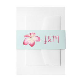 Hochzeit der tropischen Plumeria Einladungsbanderole