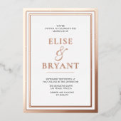 Hochzeit der ultramodernen Rose Folieneinladung (Vorderseite)