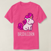 Hochzeit der Unicorn-Braut T-Shirt (Design vorne)
