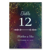 Hochzeit der verzauberten Forest Fairy Light Tischnummer (Vorderseite)