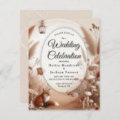 Hochzeit der verzauberten Herbstwälder Einladung (Vorne/Hinten)