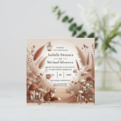 Hochzeit der verzauberten Herbstwälder Einladung (Stehend Vorderseite)