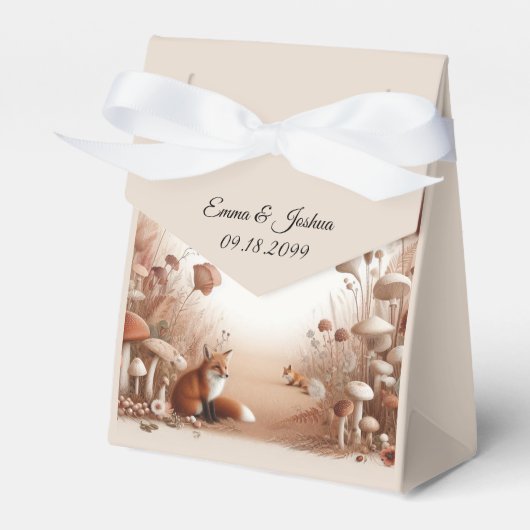 Hochzeit der verzauberten Herbstwälder Geschenkschachtel (Vorderseite)