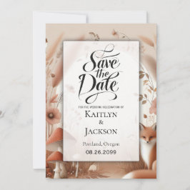Hochzeit der verzauberten Herbstwälder Save The Date