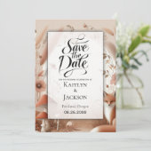 Hochzeit der verzauberten Herbstwälder Save The Date (Stehend Vorderseite)