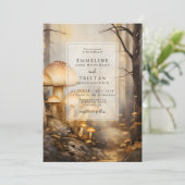 Hochzeit der verzauberten Wald-Pilze Einladung (Stehend Vorderseite)