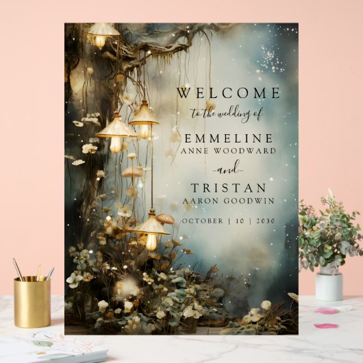 Hochzeit der verzauberten Wälder Acrylschild (Hochzeit)