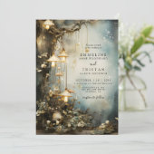 Hochzeit der verzauberten Wälder Einladung (Stehend Vorderseite)