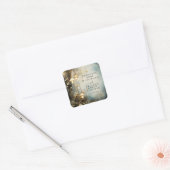 Hochzeit der verzauberten Wälder Quadratischer Aufkleber (Umschlag)