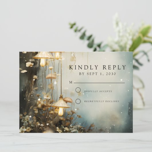 Hochzeit der verzauberten Wälder Save The Date (Stehend Vorderseite)