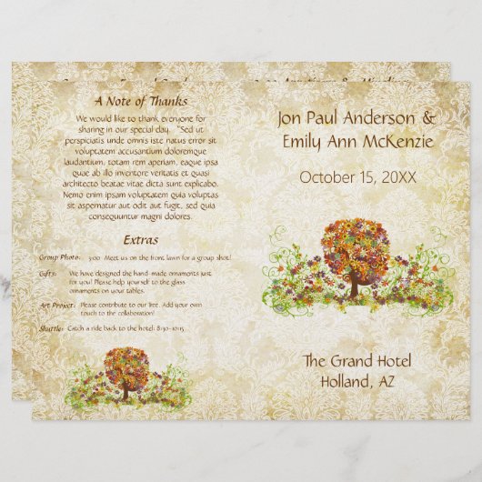 Hochzeit der verzauberten Waldseite (Vorne/Hinten)