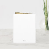 Hochzeit der verzauberten Waldseite Dankeskarte (Rückseite)